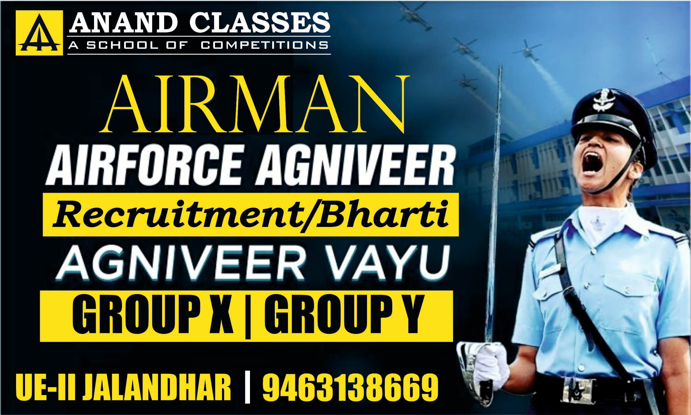 Agniveer Vayu Airforce Airman Group X & Y Bharti Recruitment Training Coaching Center Academy Classes In Jalandhar Punjab Agniveer Vayu Airforce Airman Group X & Y Bharti Recruitment Training Coaching Center Academy Classes In Jalandhar Punjab