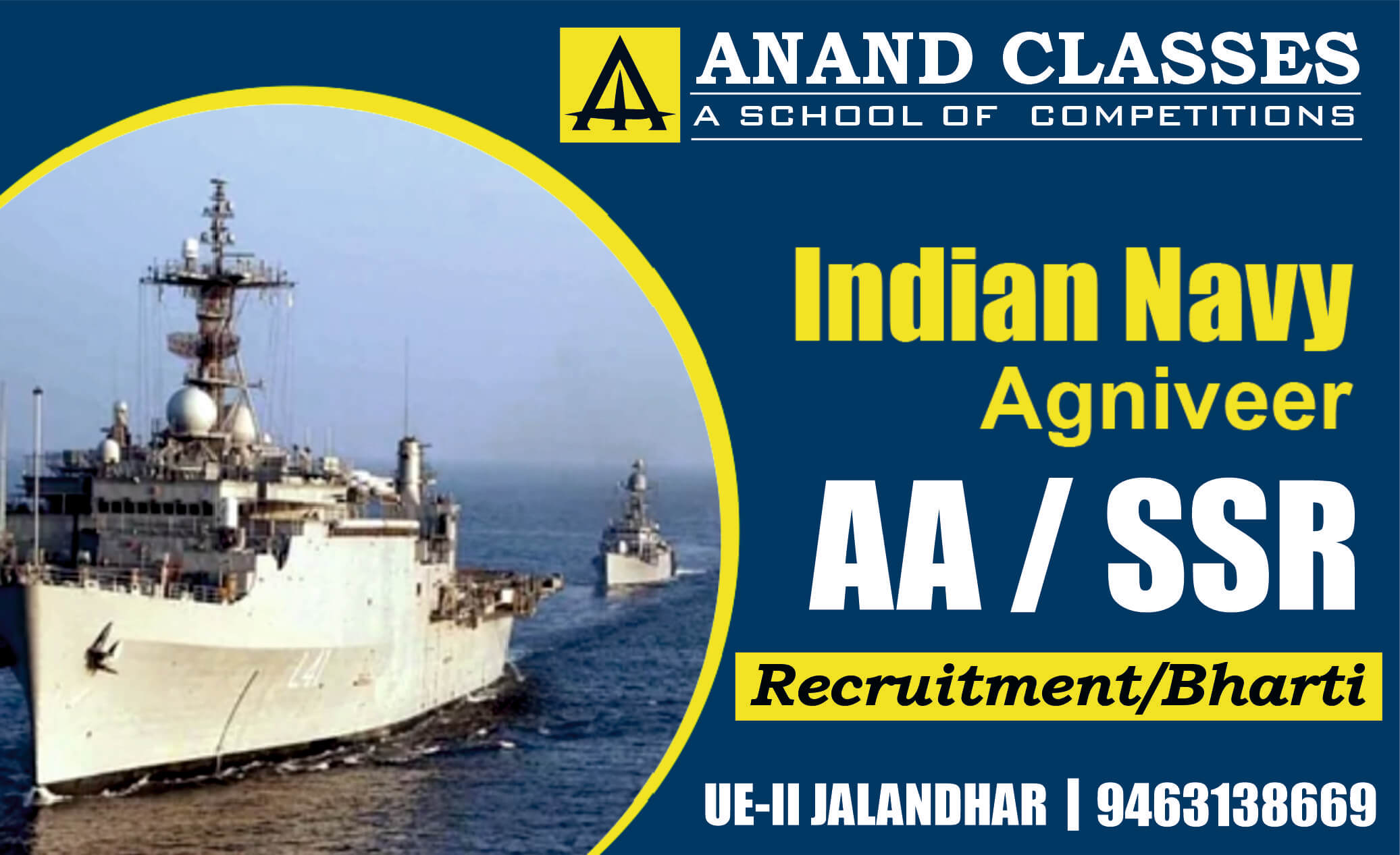 Navy AA SSR Sailors Agniveer Bharti Recruitment Training Exam Coaching Center Academy Classes In Jalandhar Punjab Navy AA SSR Sailors Agniveer Bharti Recruitment Training Exam Coaching Center Academy Classes In Jalandhar Punjab