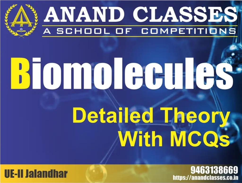 Biomolecules Class 11 Chapter 9 CBSE Notes NEET Study Material pdf download, Carbohydrates Proteins Nucleic Acids Lipids-Anand Classes-Param Anand-Neeraj K Anand Biomolecules Class 11 Chapter 9 CBSE Notes NEET Study Material pdf download, Carbohydrates Proteins Nucleic Acids Lipids-Anand Classes-Param Anand-Neeraj K Anand